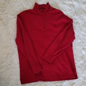 Polo Ralph Lauren Men's Zip-Up Red Sweater